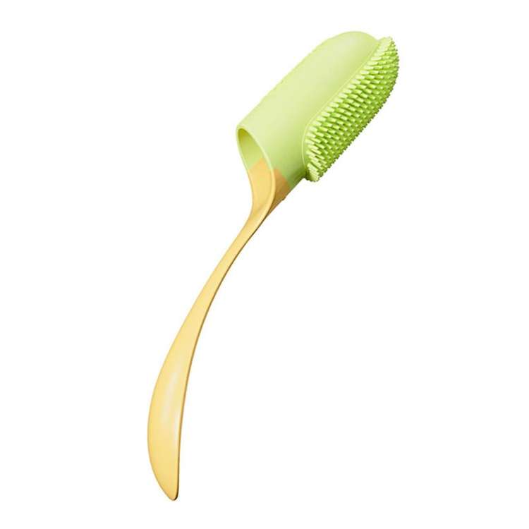 Pets Finger Toothbrush With Handle Dogs And Cats Oral Cleaning Tools(Yellow)