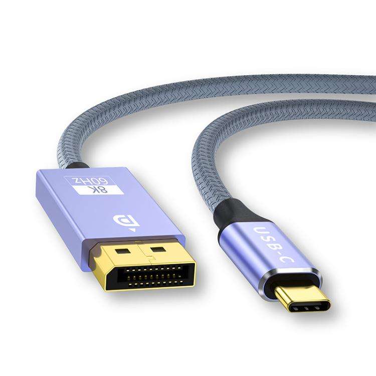 1m Type-C To DP1.4 8K 60Hz HD Unidirectional Adapter Cable Computer Gaming Console Monitor Mobile