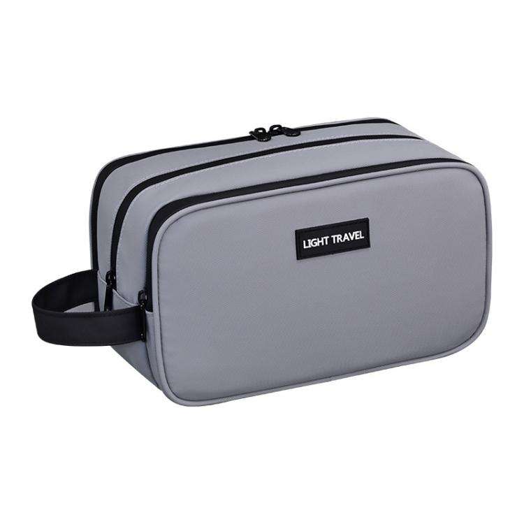 3-Layers Large-Capacity Waterproof Toiletry Bag Portable Travel Cosmetic Storage Bag(Grey)