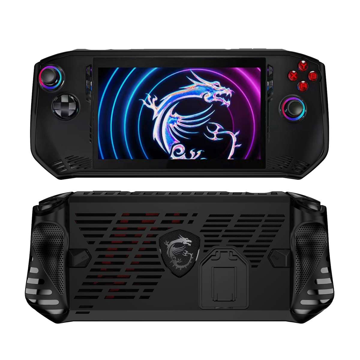For MSI Claw TPU Game Console Protective Case with Stand(Black)
