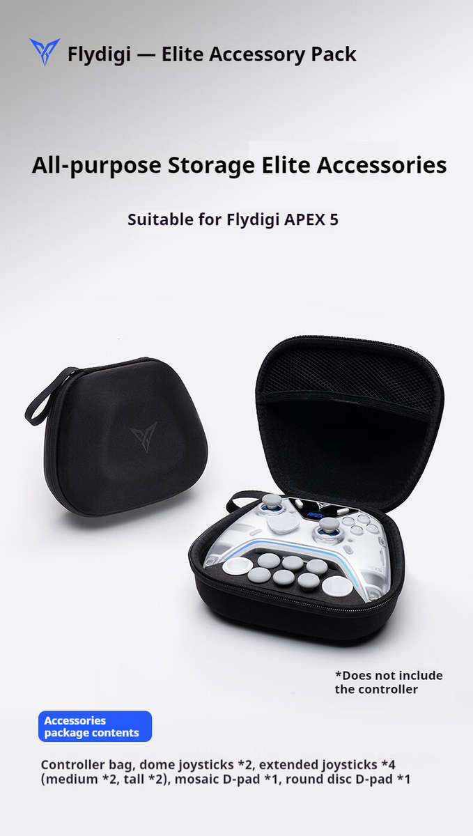 Black - Flydigi Elite Accessory Case for Flydigi APEX 5 Controller