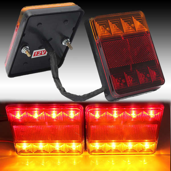 12V LED Van Truck Trailer Stop Rear Tail Brake Light Indicator Lamp