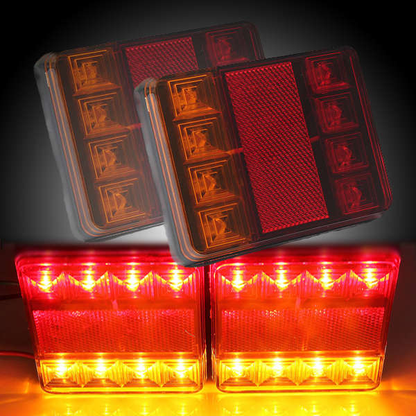 12V LED Van Truck Trailer Stop Rear Tail Brake Light Indicator Lamp