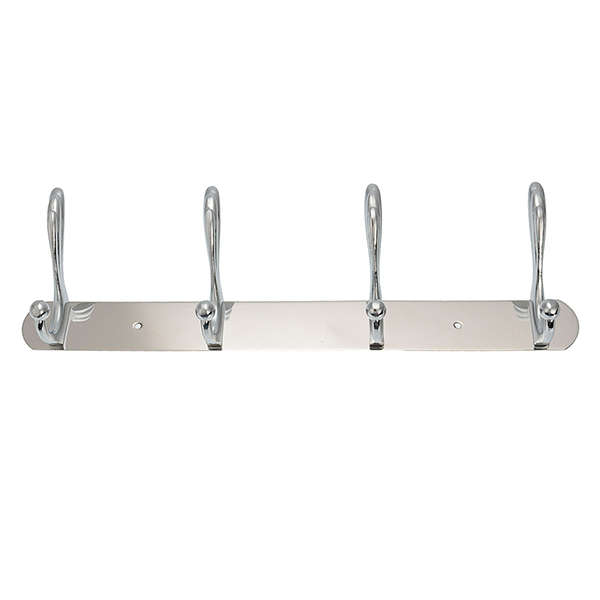 14X 4 Hooks Stainless Steel Wall Mounted Towel Rack Clothes Hanger Coat Hat Holder