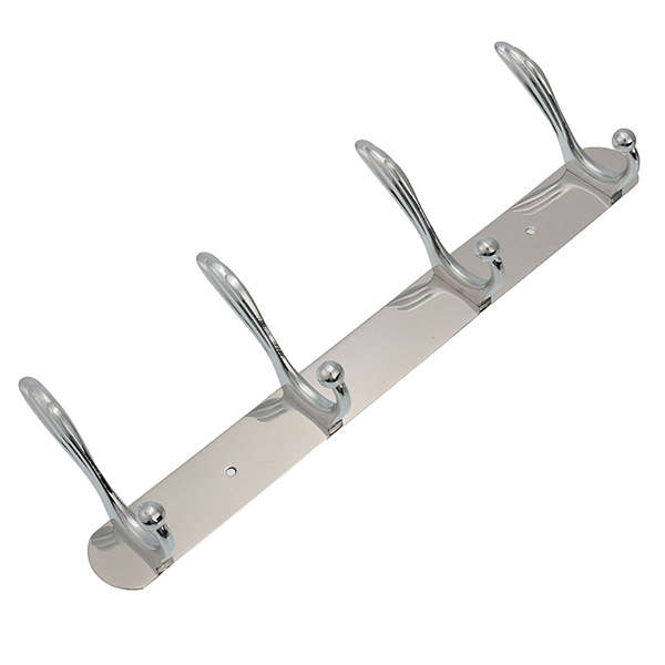 14X 4 Hooks Stainless Steel Wall Mounted Towel Rack Clothes Hanger Coat Hat Holder