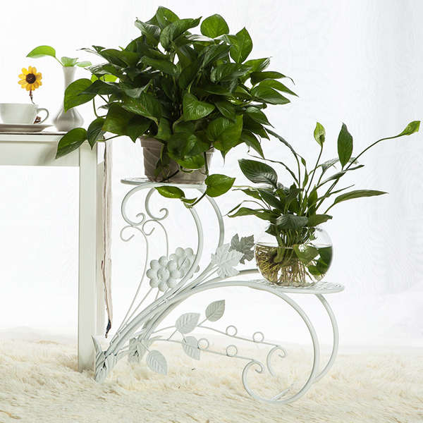 Iron Flower Pot Rack Home Garden Decor Display Stand Bonsai Holder