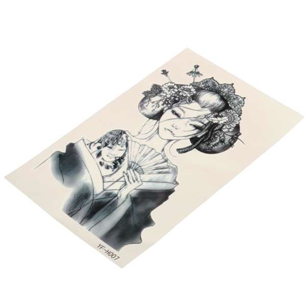 Japan Geisha Temporary Tattoo Body Art Stickers Arm Leg Removable Waterproof