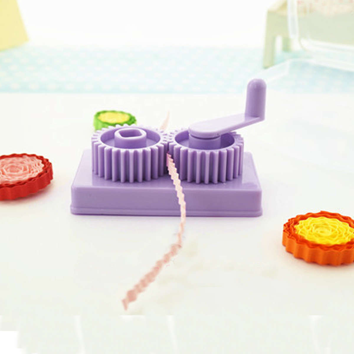 Plastic Paper Quilling Crimper Machine Crimping Paper Craft Quilled DIY Art Tool Craft Card Kit