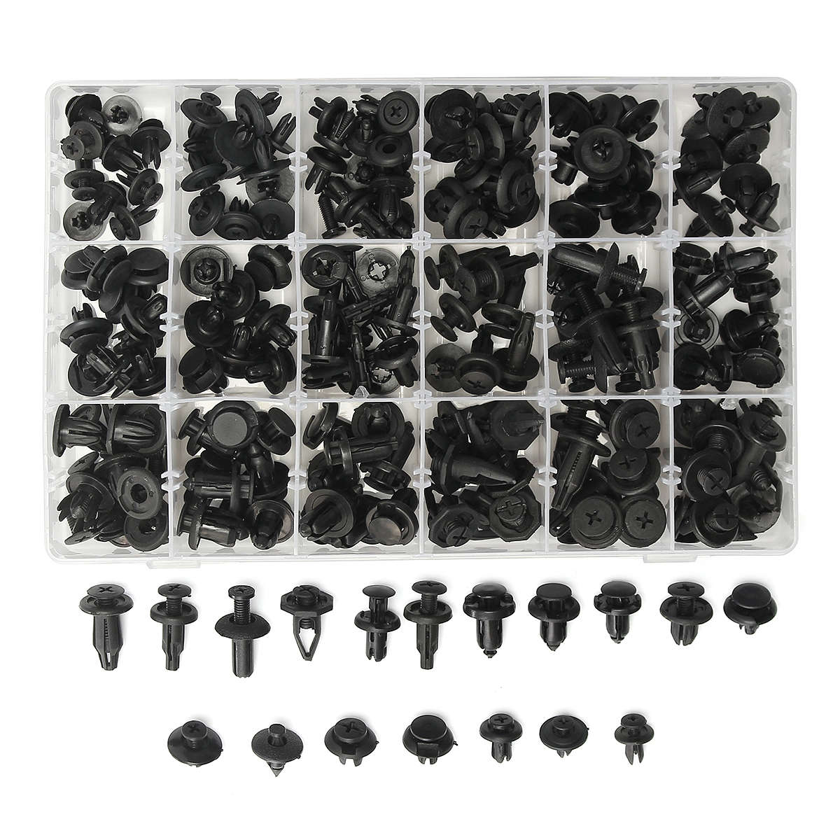 180 Pcs Car Automotive Pushpin Rivet Trim Clip Assortment Kit For Honda For