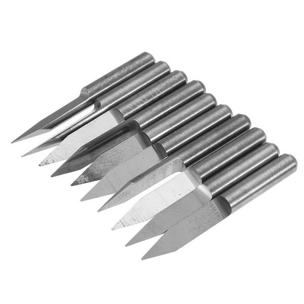 10pcs 3.175mm Shank 30 Degree Cutter 0.3mm V-shape Carbide PCB Engrav