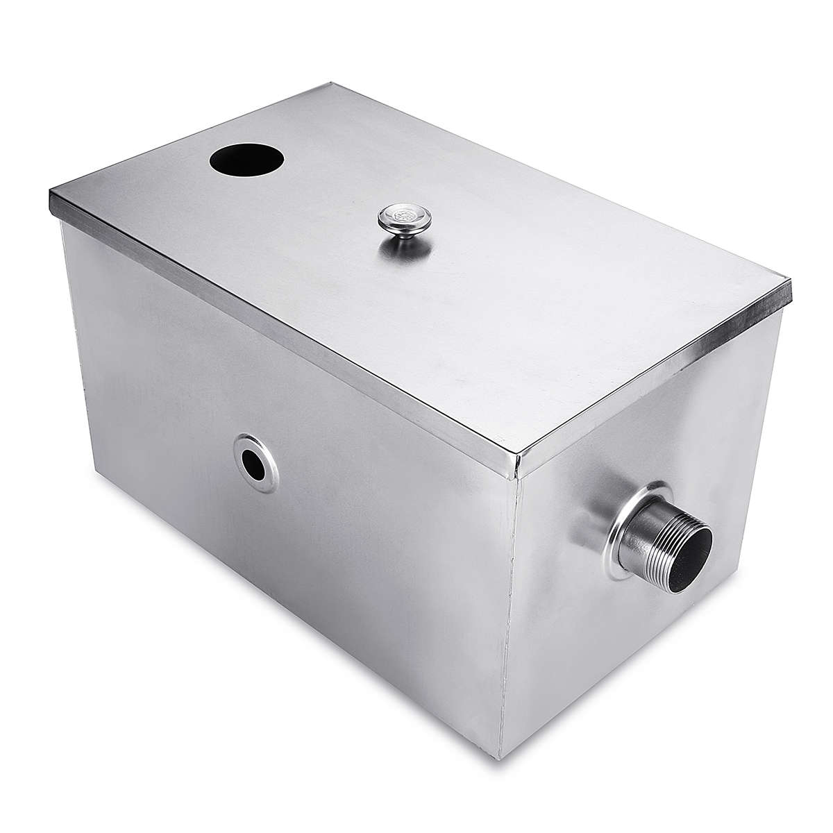 5GPM Stainless Steel Grease Trap Interceptor Set Restaurant For Kitchen Wastewater