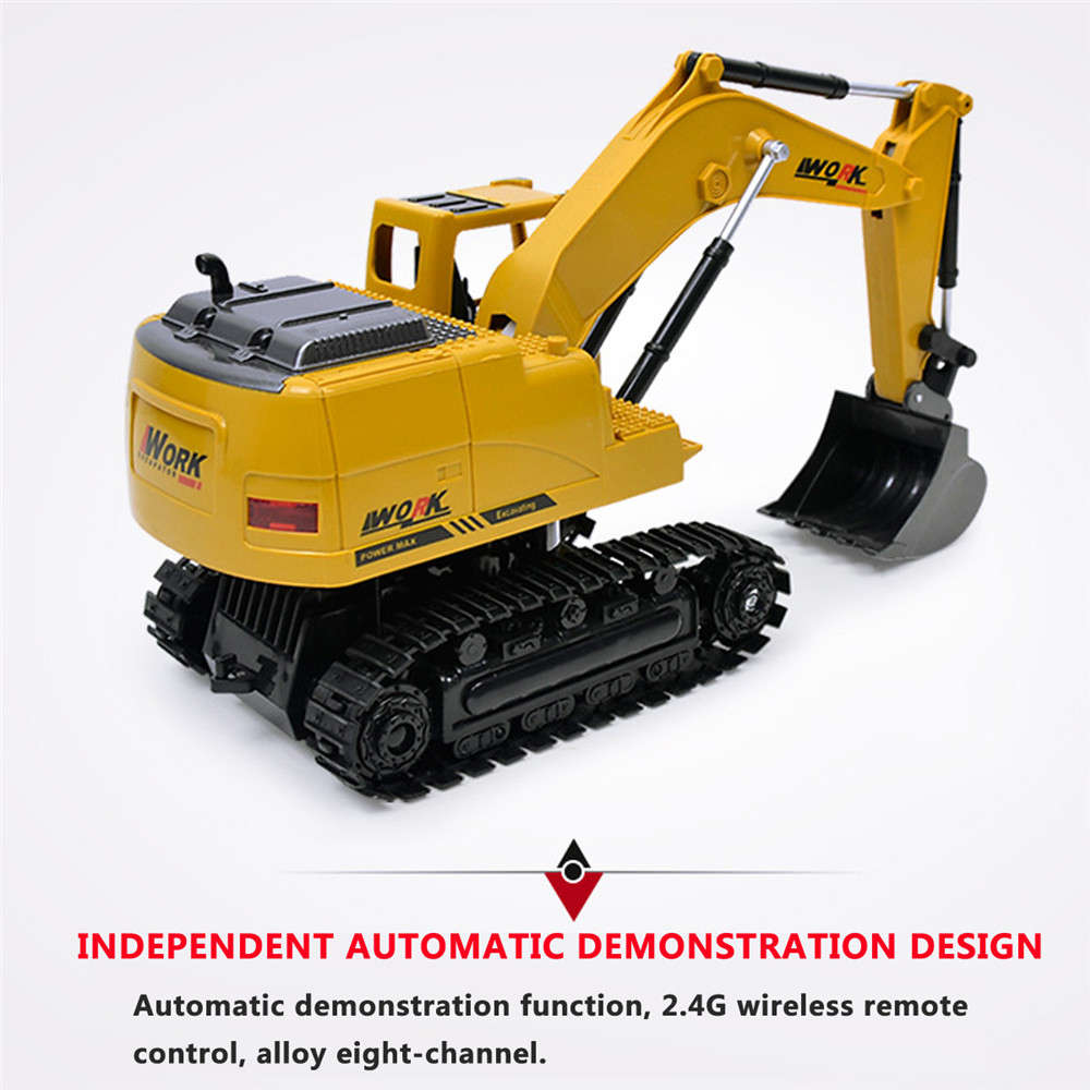 Ao Hai 3853 1/24 2.4G 8CH Rc Car Alloy Excavator Engineering Truck RTR Toy - 1kg