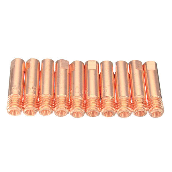 12Pcs 0.6mm M6 Thread MB15 Mig Welding Torch Shroud Nozzle Tip Kit