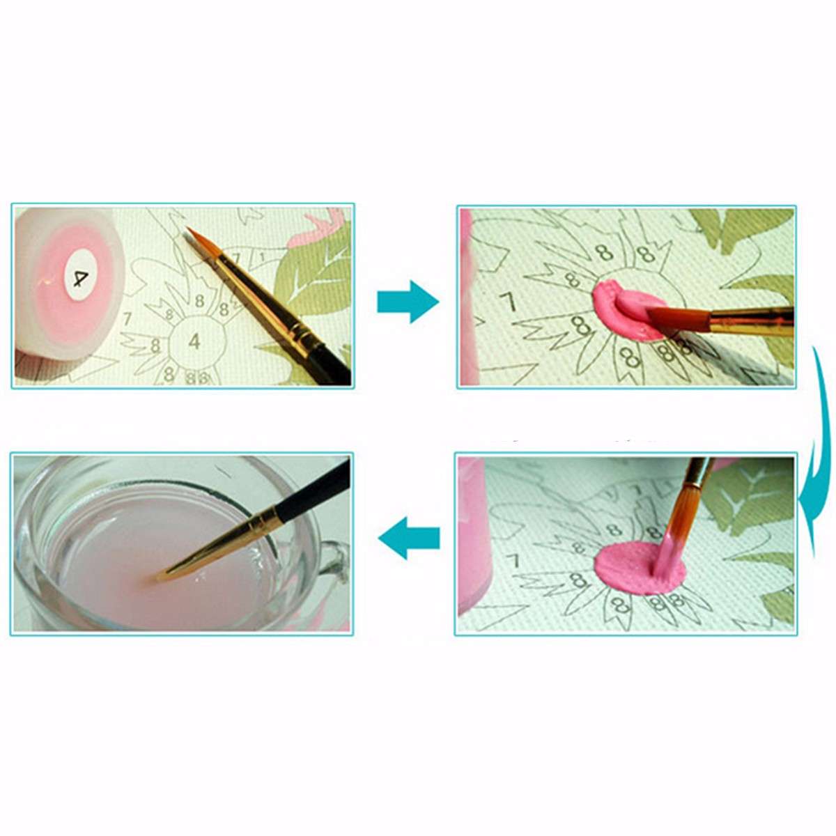 40X50CM New Beauty Purple Lily Painting DIY Self Handicraft Paint Kit Unframed Home Decoration