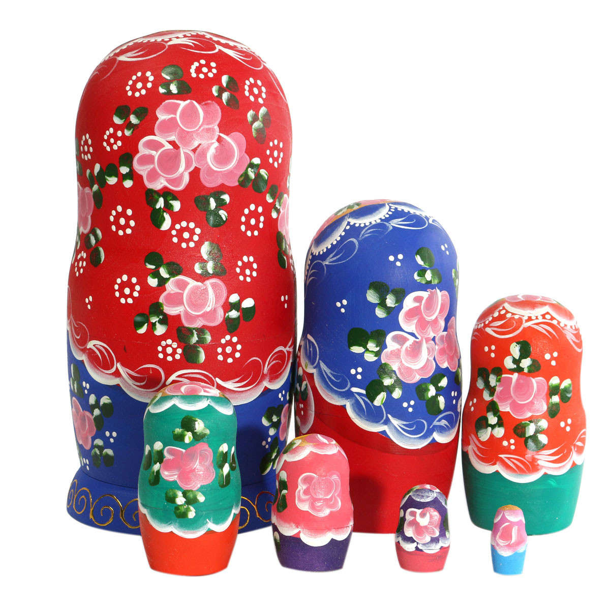 Matryoshka Set of 7 Nesting Dolls Madness Russian Wooden Dolls Toy