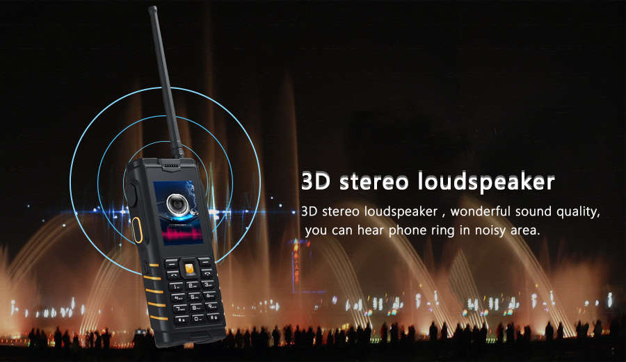 ioutdoor T2 IP68 Waterproof 2.4'' 4500mAh UHF Walkie Talkie Bluetooth Dual SIM Card Feature Phone -