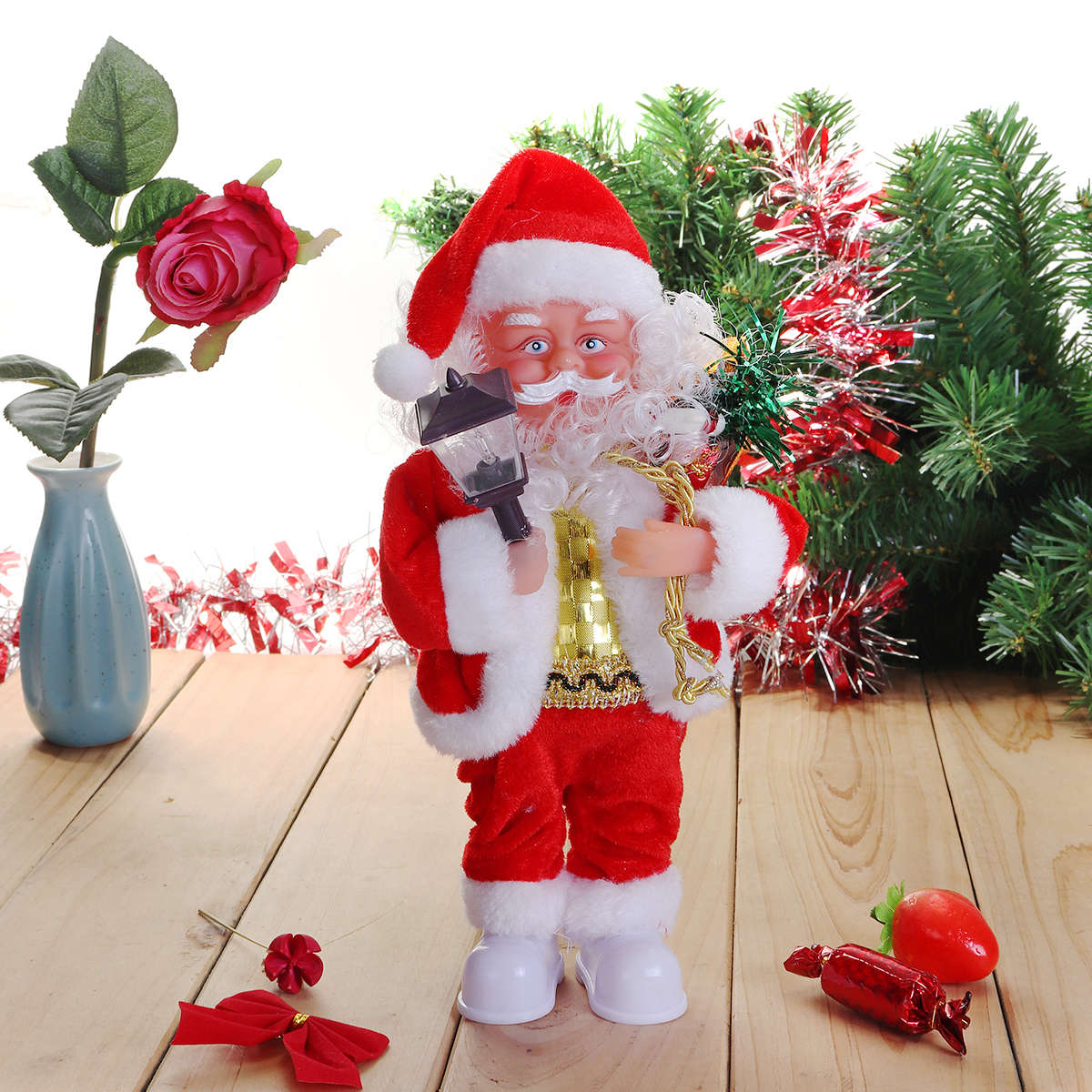 Electric Santa Claus Doll Christmas Singing Lighting Toys Christmas Gift Home Decorations
