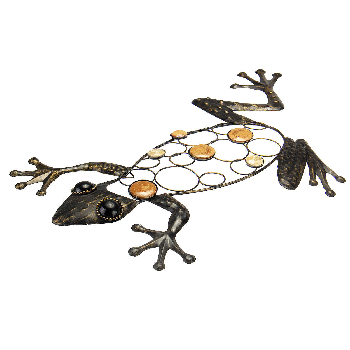 Frog Iron Metal Craft Garden Hanging Wall Art Ornament Mounted Home Decorations