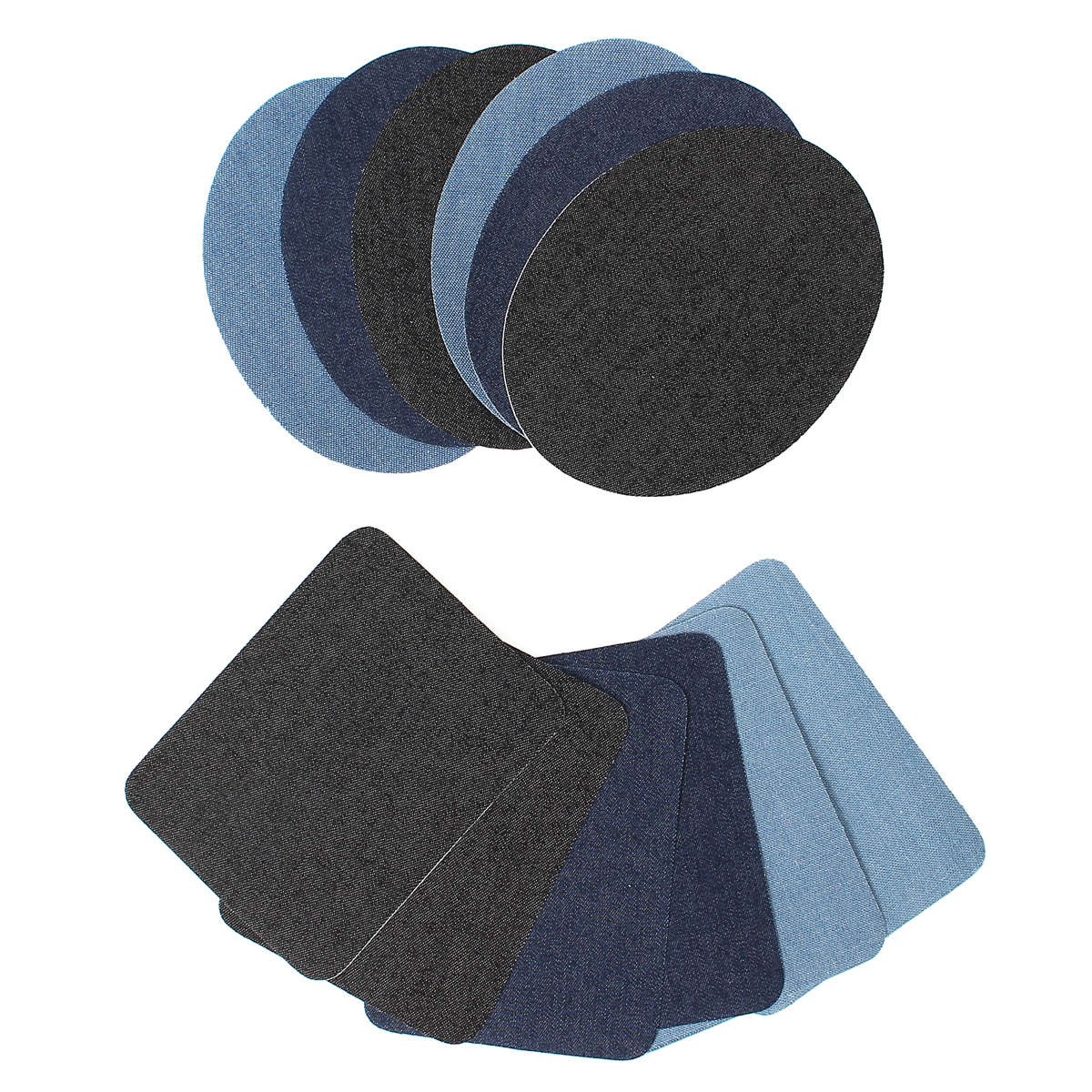 12Pcs Assorted Iron on Jeans Denim/Twill/Cotton Patches Repair Tool Elbow Knee Patch Sewing