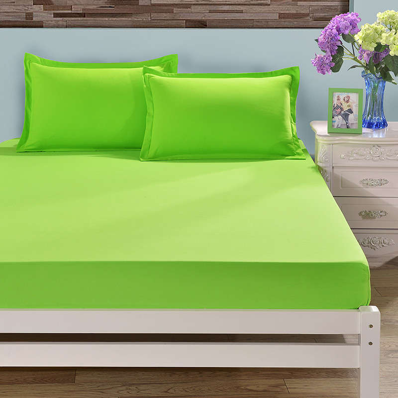 KCASA KC-XY168 Bed Sheet Soft Fitted Sheet Breathable Elasti... (BED SIZE: QUEENSIZE | COLOR: GREEN)