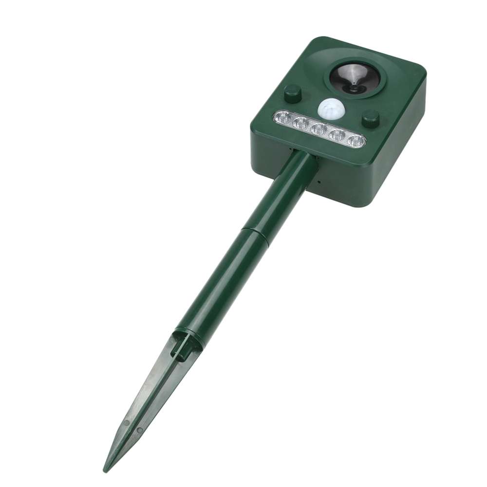 Solar Ultrasonic Animal Repeller Bird Dog Cat Repellent PIR Signal LED Strobe Light for Garden Yard