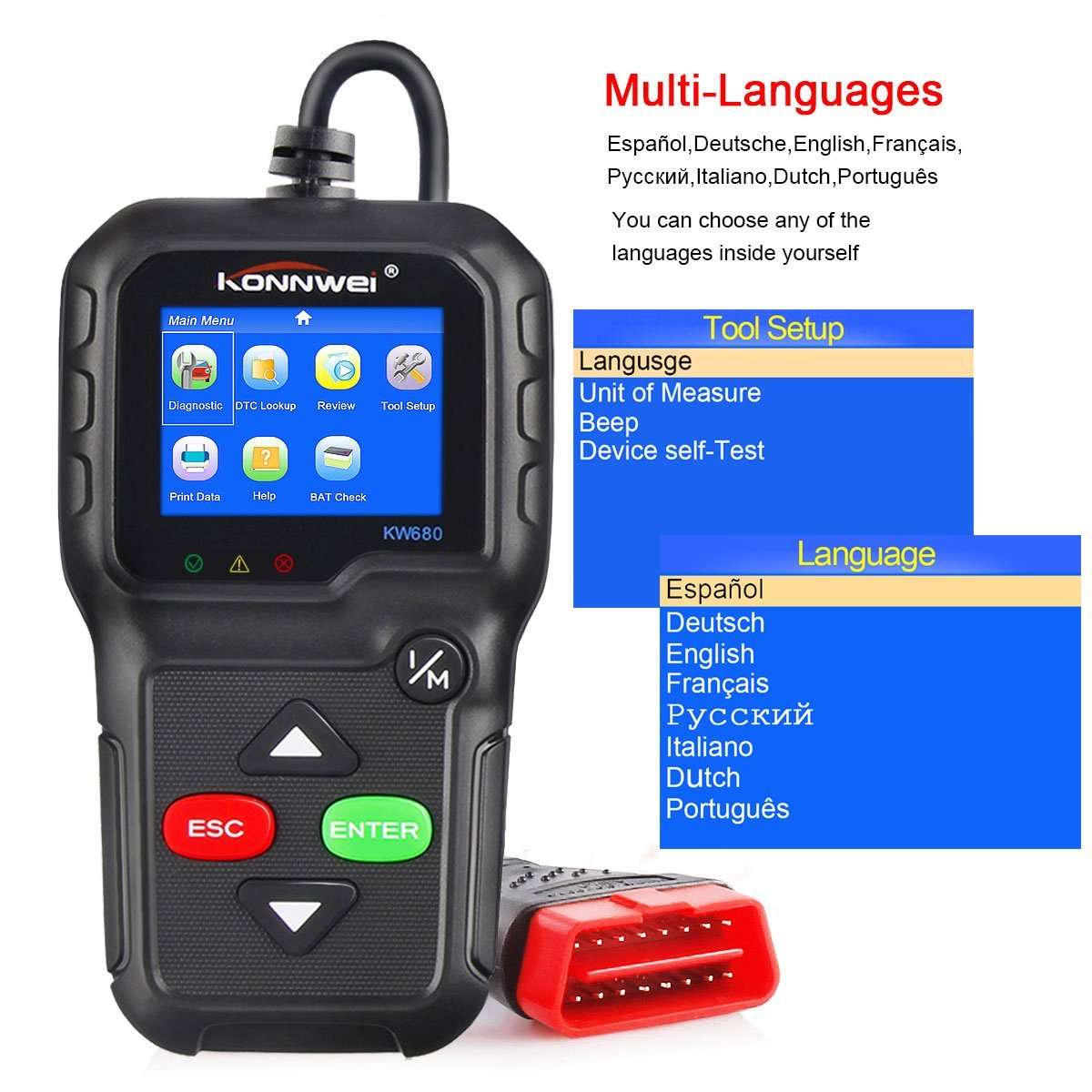 Konnwei KW680  OBD2 Automotive Diagnostic Scanner