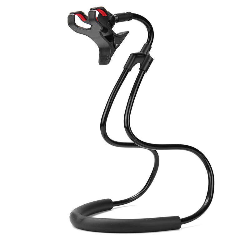 Universal Hanging Neck 360 Degree Rotation Lazy Holder Waist Stand Desktop Holder ... (COLOR: BLACK)