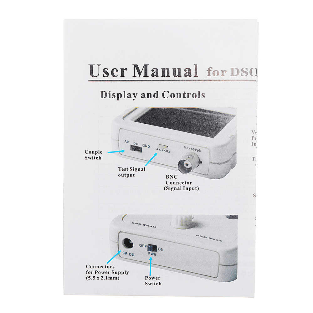 Original JYETech Assembled DSO-SHELL DSO150 Digital Oscilloscope Module 9V - 0.20kg