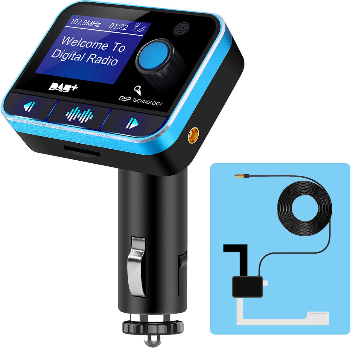 Car Bluetooth Handsfree DAB Digital Radio U Disk TF card AUX RDS with USB Charging Port