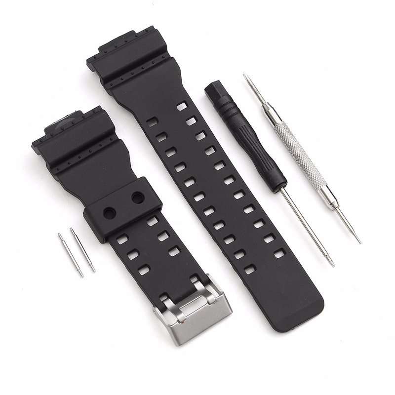 Watch Strap Band With Pins Fits For Casio G Shock 16mm GA-100 G-8900 GW-8900 (NO.: NO.1)