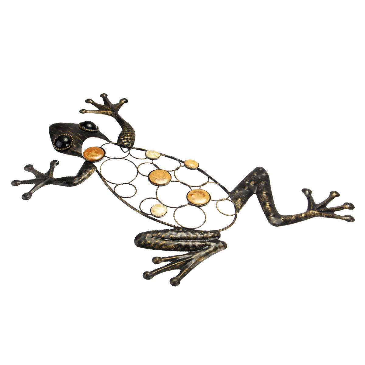 Frog Iron Metal Craft Garden Hanging Wall Art Ornament Mounted Home Decorations
