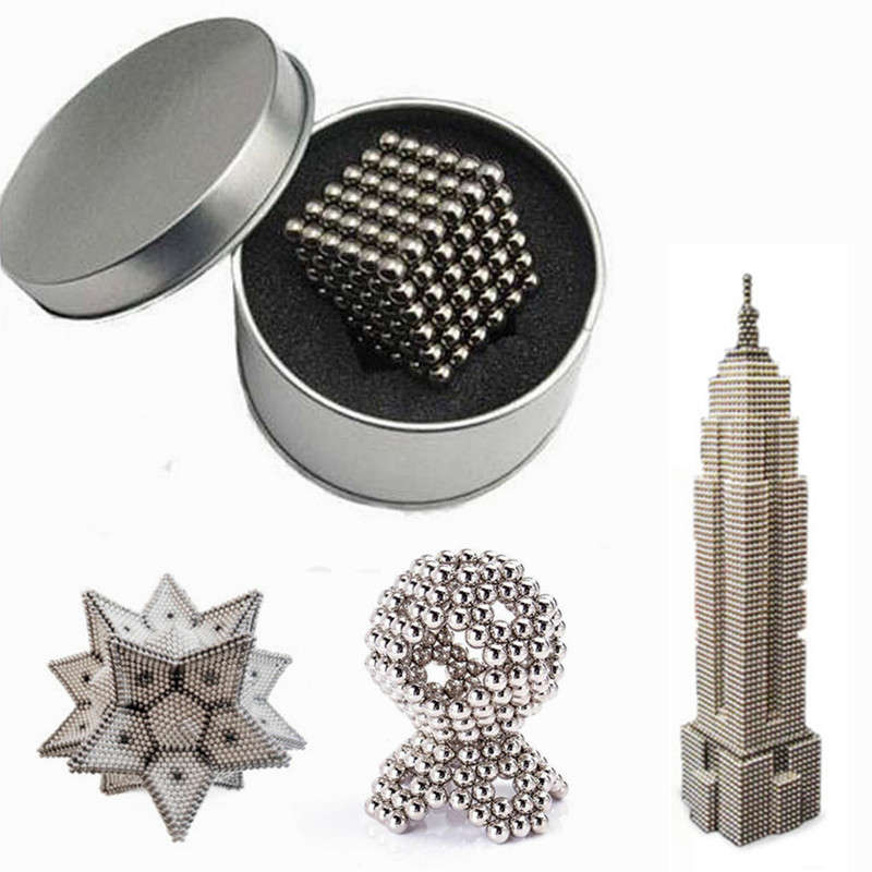 216Pcs 5mm Sliver DIY Neo Cube Magic Beads Magnetic Balls Puzzle With Box