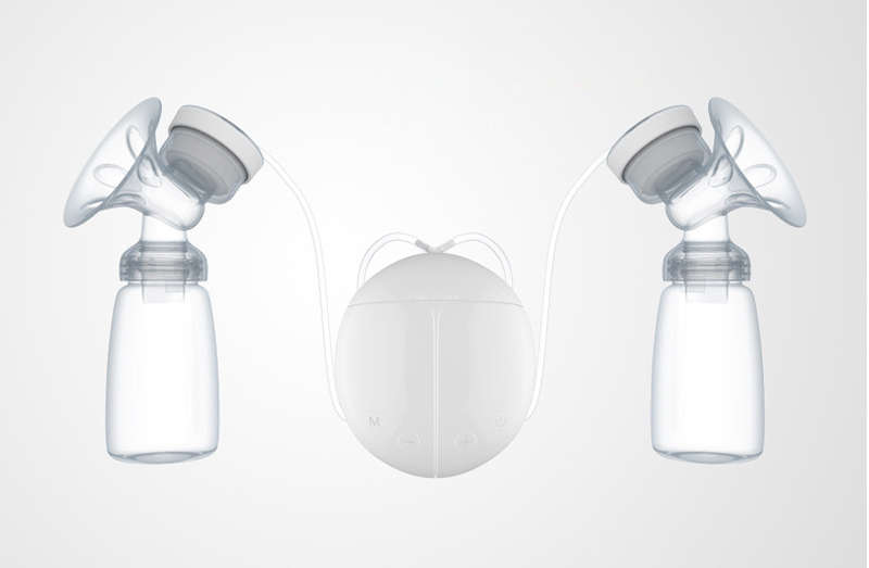 Real Bubee Double USB Electric Breast Pump with Milk Bottle Automatic Massage PP BPA Free Powerful B