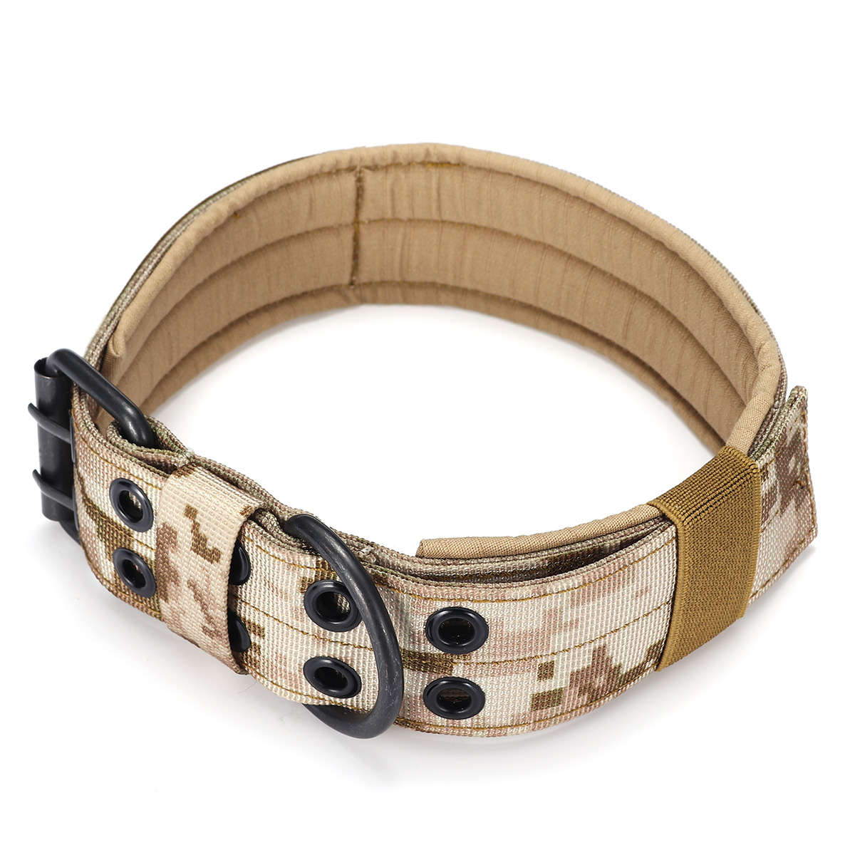 ical Military Adjustable Dog Training Collar Nylon Leash w/Metal Buckl