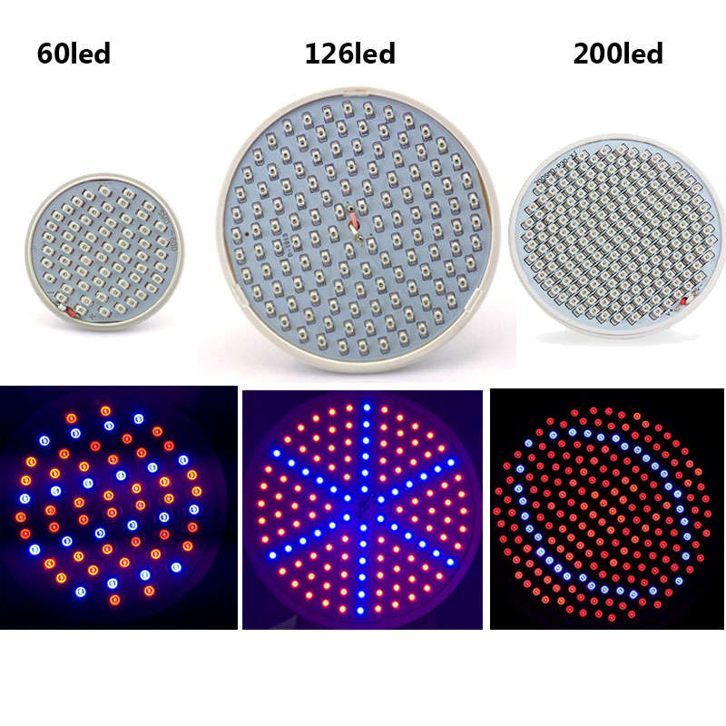Grow Light 200 LED Plant Grow Light Bulb 360 Desk Clip Flexible Growth Lamp for Greenhouse Flower