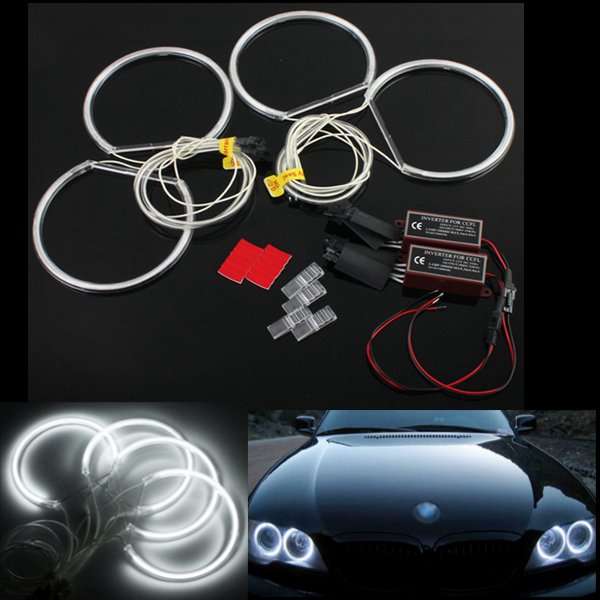 4pcs LED CCFL Angel Eyes Halo Rings Lights Xenon White For BMW E36 E39 E46