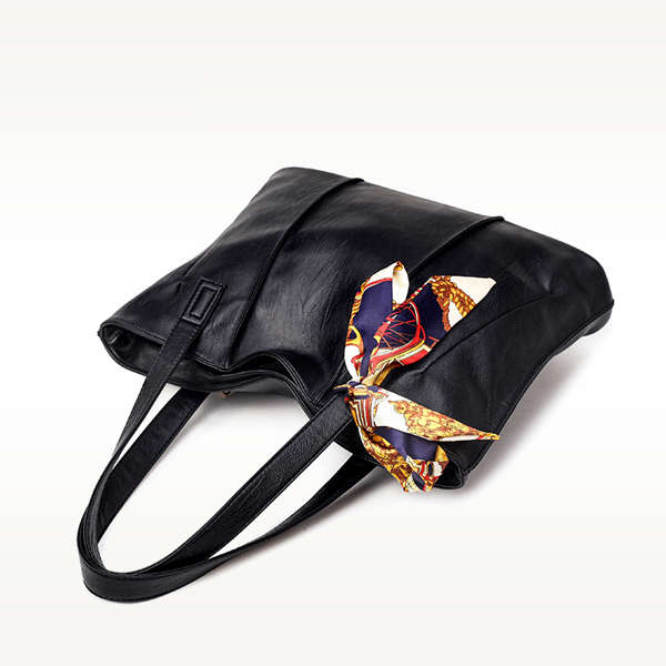 Women Classical Cowhide Scarves Decoration Handbag Casual Genuine Leather Ha