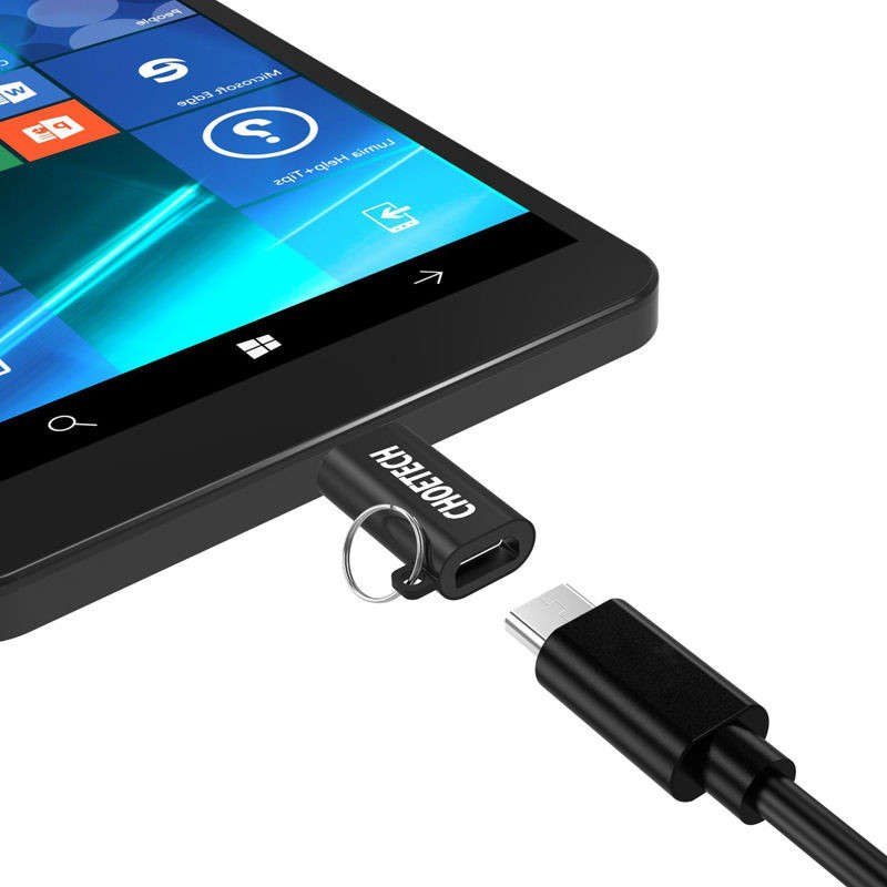 CHOETECH 5V 2.4A USB Type-C Male to Micro USB Female Connector Converter Adapter