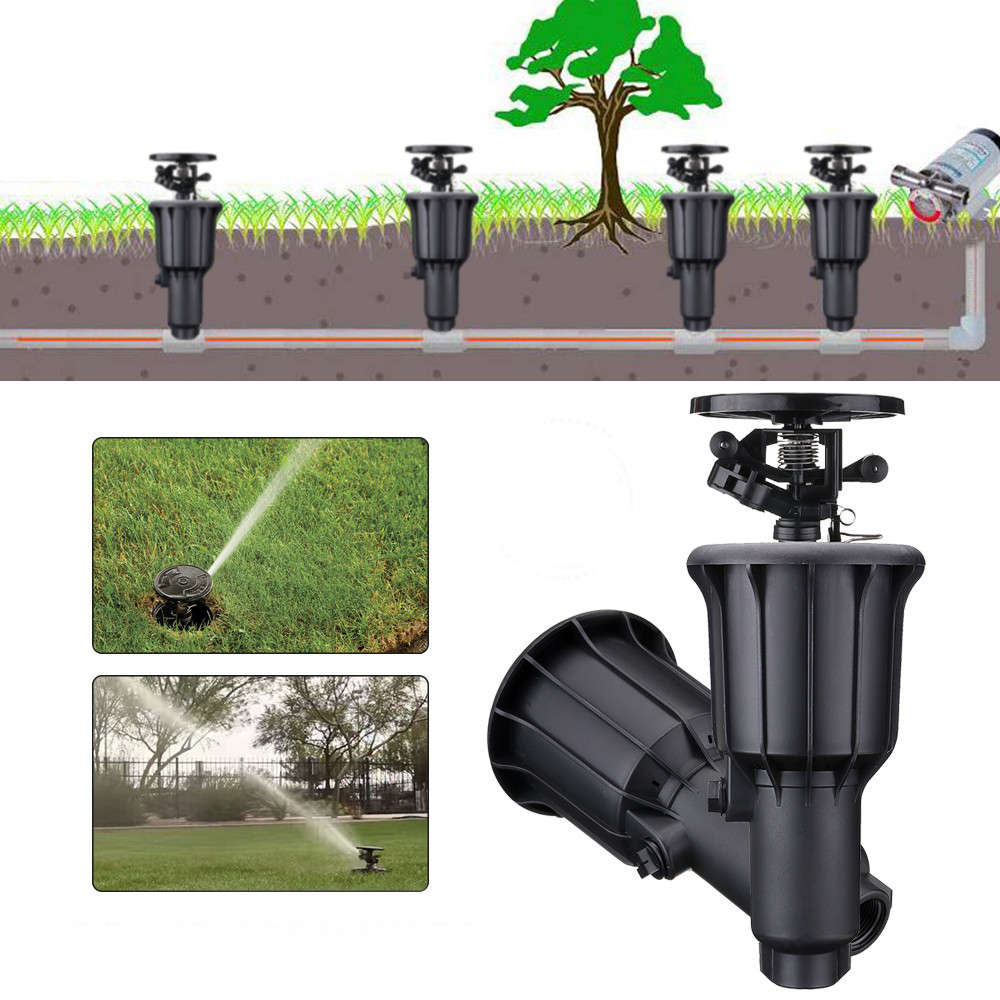Pop-up Spray Head Sprinkler Misting Nozzle Lawn Garden Auto Rotating Irrigation Misting  System