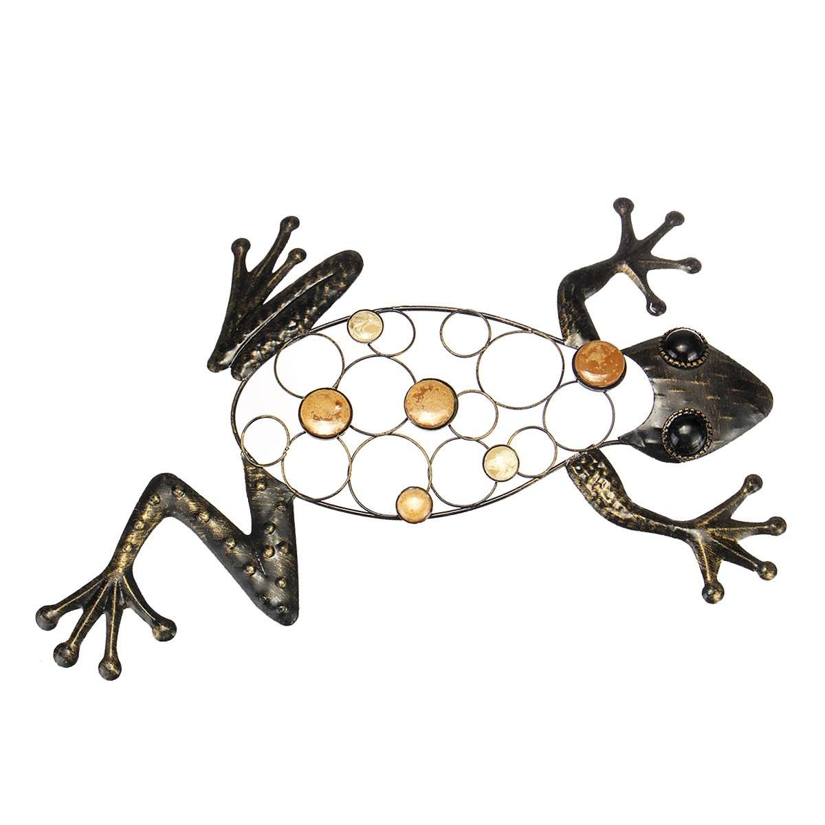Frog Iron Metal Craft Garden Hanging Wall Art Ornament Mounted Home Decorations