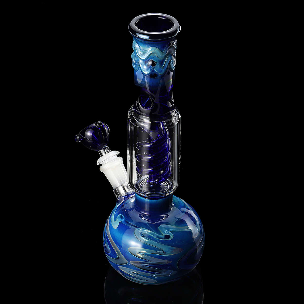 10.7 Inch Glass Bong Bubbler Water Pipe Hookah Beaker Ice Catcher Filter Bon