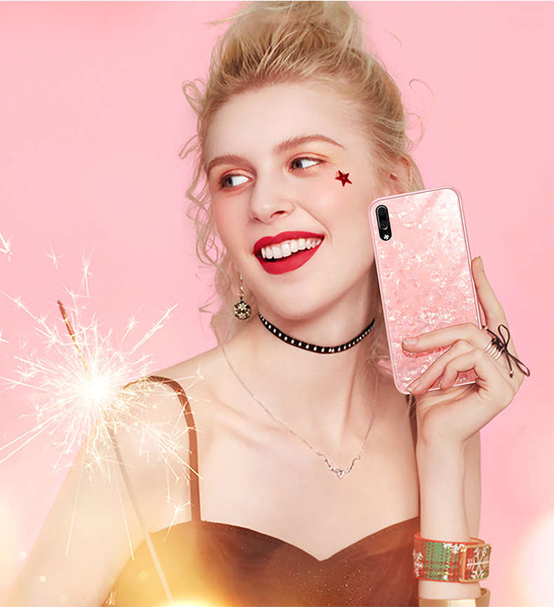 Bakeey Shell Glossy Tempered Glass Soft Edge Protective Case for Huawei P20/ Huawei nova 3e/ P20