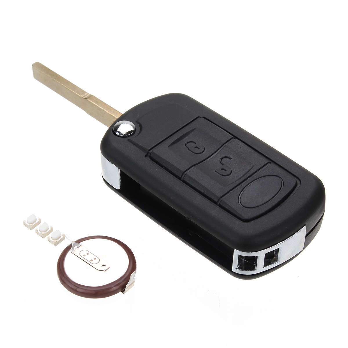 Land Rover 3 Buttons Remote Key Fob Case Shell With VL2330 Battery For Land Rover Discovery