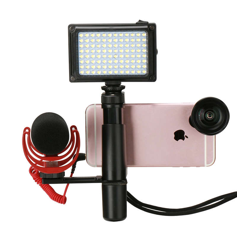 Ulanzi F-mount Smartphone Handheld Stabilizer Video Rig Grip Handle Mount Phone Holder with Strap