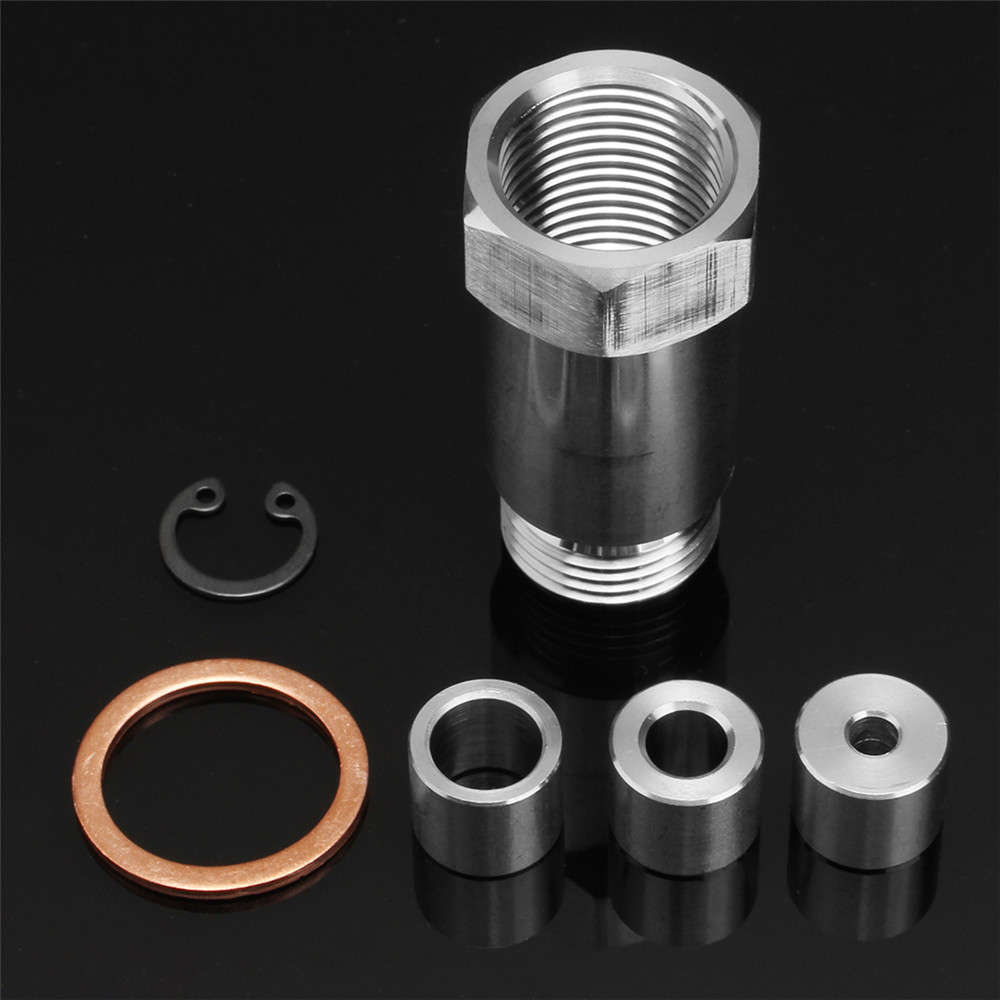 M18x1.5 O2 Oxygen Sensor Adapter CEL Fix Restrictor Fitting With Adjustable Gas Flow Inserts