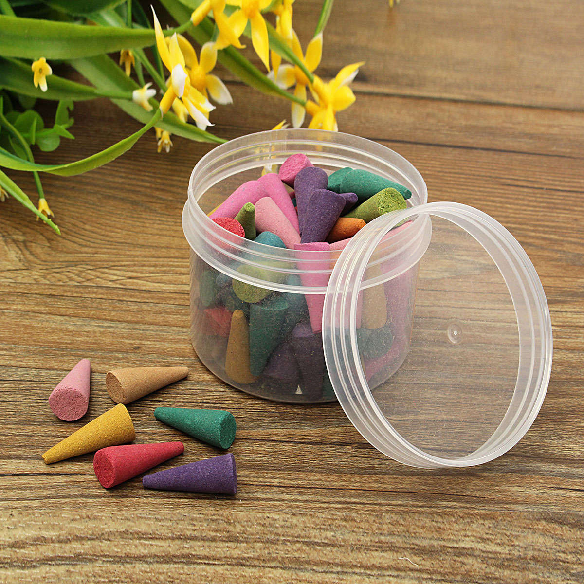 80Pcs/Box Natural Backflow Incense Cones Mix Fragrance Relax Burner Aromatherapy Tower Incense