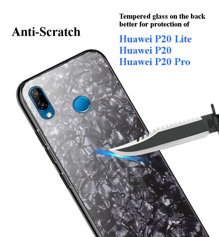Bakeey Shell Glossy Tempered Glass Soft Edge Protective Case for Huawei P20/ Huawei nova 3e/ P20