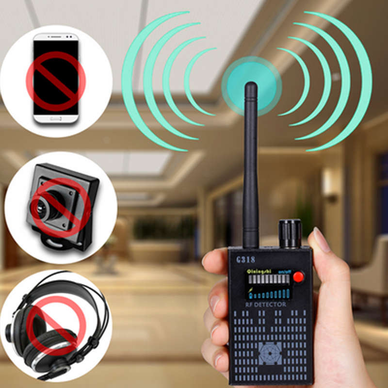 Signal Detector Anti-Spy Hidden Camera GPS RF Bug Lens Audio Tracker Finder Detector