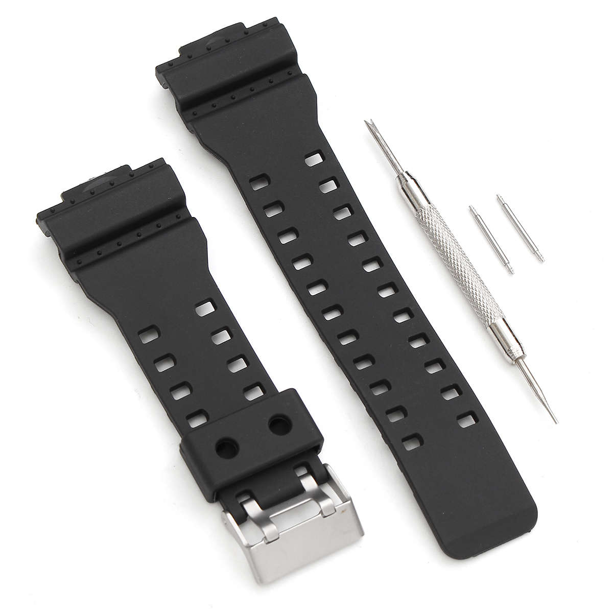 Strap Band With Pins Fits For Casio G Shock 16mm GA-100 G-8900 GW-8900