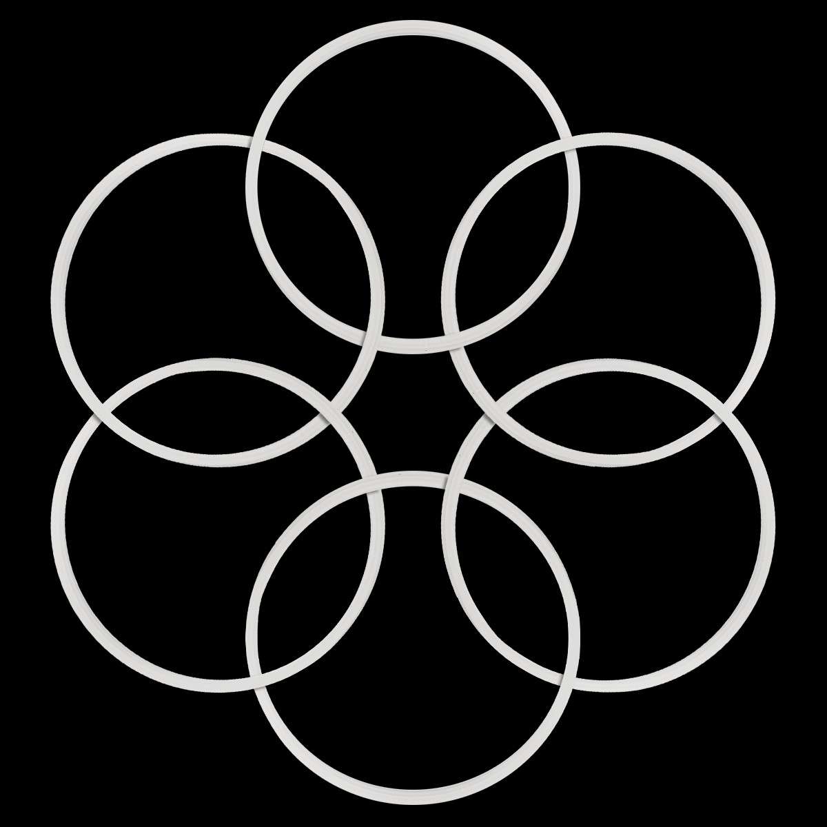 White Seal Rubber O-Ring Gaskets Replacement For Magic Bullet Blender